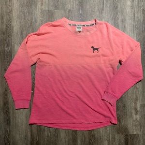 oversized PINK ombré long sleeve